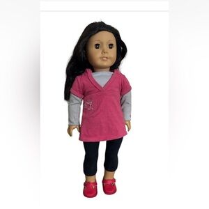 American Girl Pink and Black Doll Ensemble
